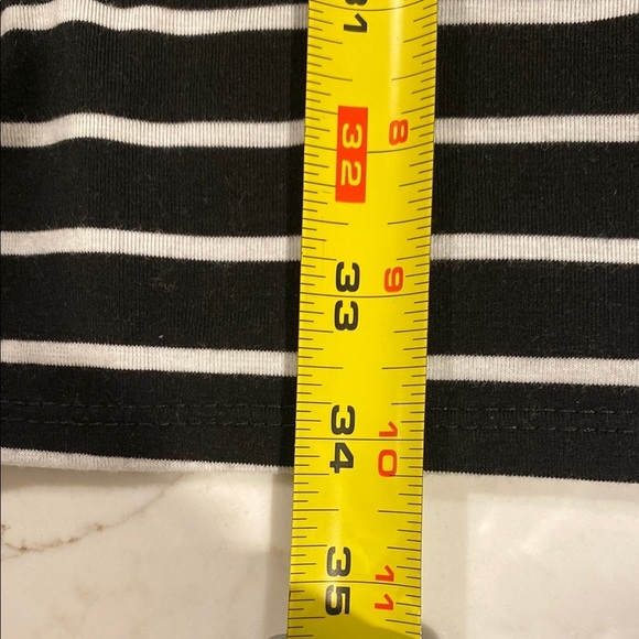 2 Hearts Dress | Black White Striped Ruffle Sleeve | Size M - Picture 7 of 7